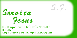 sarolta fesus business card